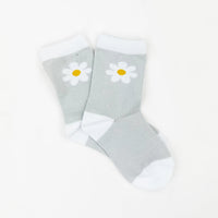 LMSS® CHILD CREW SOCKS - Have A Great Daysy (Light Gray)