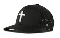 Cross Performance 5-Panel Hat  |  White PVC Christian Flexfit® Snapback