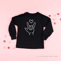 Sign Language - I Love You - Child Long Sleeve Tee