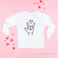 Sign Language - I Love You - Child Long Sleeve Tee