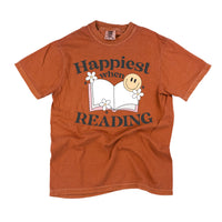 Happiest When Reading - Comfort Colors Tee