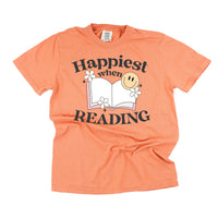 Happiest When Reading - Comfort Colors Tee