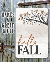 Hello Fall - Metal Sign