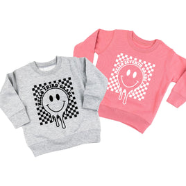Hello (Choose Your Grade) - Checker Smiley - Child Sweater