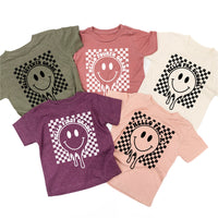Hello (Choose Your Grade) - Checker Smiley - Child Tee