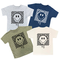 Hello (Choose Your Grade) - Checker Smiley - Child Tee