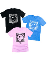 Hello (Choose Your Grade) - Checker Smiley - Unisex Tee