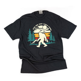 Big Foot - Hide And Seek World Champ - Black Comfort Colors Tee