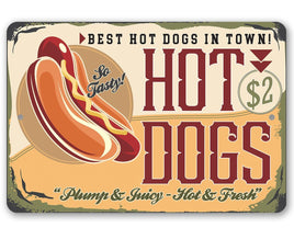 Hot Dogs Sign - Metal Sign