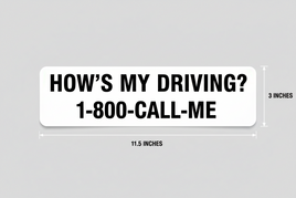 How's My Driving? Sticker