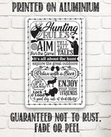 Hunting Rules - Metal Sign