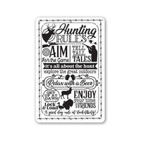 Hunting Rules - Metal Sign