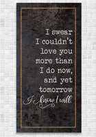 I Swear - Canvas