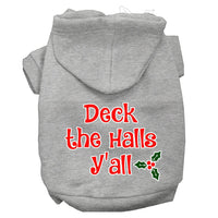 Christmas Pet Hoodie Screen Printed, "Deck the Halls Y'all"