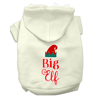 Christmas Pet Hoodie Screen Printed, "Big Elf"