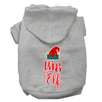Christmas Pet Hoodie Screen Printed, "Big Elf"