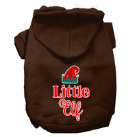 Christmas Pet Hoodie Screen Printed, "Little Elf"