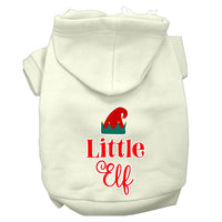 Christmas Pet Hoodie Screen Printed, "Little Elf"