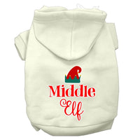 Christmas Pet Hoodie Screen Printed, "Middle Elf"