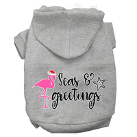 Christmas Pet Hoodie Screen Printed, "Seas & Greetings"