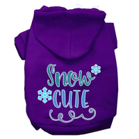 Christmas Pet Hoodie Screen Printed, "Snow Cute"