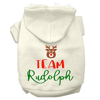 Christmas Pet Hoodie Screen Printed, "Team Rudolph"