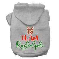 Christmas Pet Hoodie Screen Printed, "Team Rudolph"
