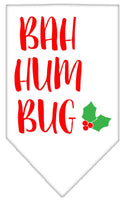 Christmas Pet and Dog Bandana Screen Printed, "Bah Humbug"