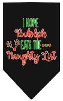 Christmas Pet Bandana "Hope Rudolph Eats The Naughty List"
