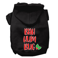 Christmas Pet Hoodie Screen Printed, "Bah Humbug"