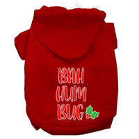 Christmas Pet Hoodie Screen Printed, "Bah Humbug"