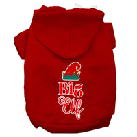 Christmas Pet Hoodie Screen Printed, "Big Elf"