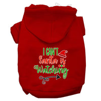 Christmas Pet Hoodie "I Can't, Santa Is Watching"