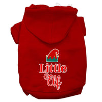 Christmas Pet Hoodie Screen Printed, "Little Elf"