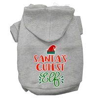 Christmas Pet Hoodie Screen Printed, "Santa's Cutest Elf"