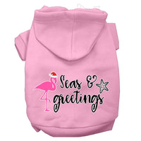 Christmas Pet Hoodie Screen Printed, "Seas & Greetings"