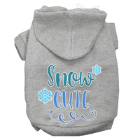 Christmas Pet Hoodie Screen Printed, "Snow Cute"