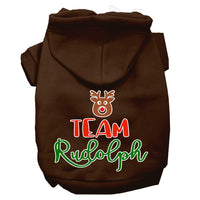 Christmas Pet Hoodie Screen Printed, "Team Rudolph"