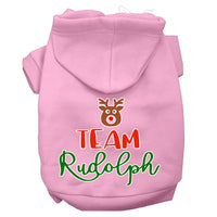Christmas Pet Hoodie Screen Printed, "Team Rudolph"