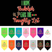Christmas Pet Bandana "Hope Rudolph Eats The Naughty List"
