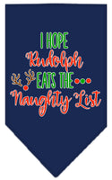 Christmas Pet Bandana "Hope Rudolph Eats The Naughty List"