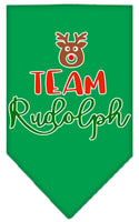 Christmas Pet and Dog Bandana Screen Printed, "Team Rudolph"