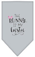 Pet and Dog Bandana Screen Printed, "The Bunny Is My Bestie"
