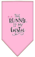 Pet and Dog Bandana Screen Printed, "The Bunny Is My Bestie"