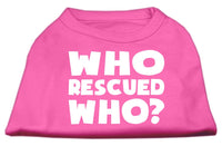 Pet Shirt "Who Rescued Who?"