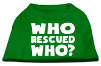 Pet Shirt "Who Rescued Who?"