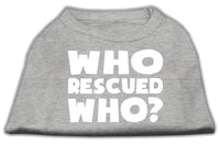 Pet Shirt "Who Rescued Who?"