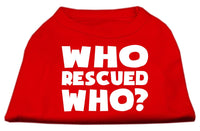 Pet Shirt "Who Rescued Who?"