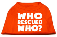 Pet Shirt "Who Rescued Who?"