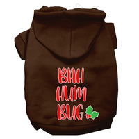 Christmas Pet Hoodie Screen Printed, "Bah Humbug"